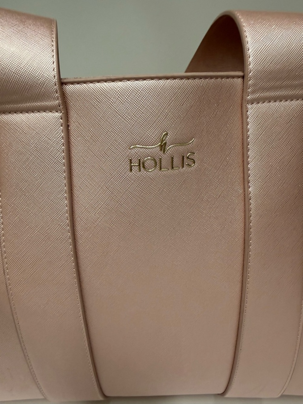 Hollis Metallic Rose Gold Tote Bag